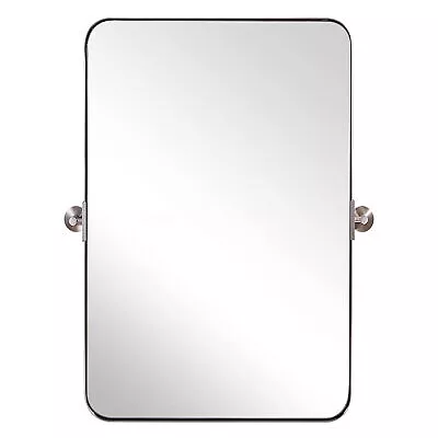 Modern 22x34  Rectangular Wall Hanging Bathroom Mirror Brushed Nickel(Open Box) • $66.92