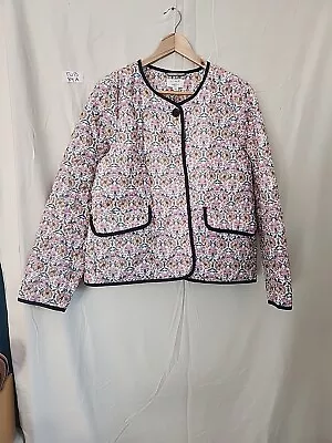 J Crew Quilted Puffer Jacket N Liberty Honeysuckle Floral  Size 14 • $36