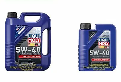 6 LITER Liqui Moly PREMIUM 5W40 Synthetic Engine Motor Oil For BMW Mercedes MINI • $80.40