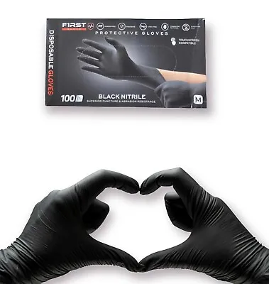 First Glove 3 Mil Black Nitrile Gloves Powder & Latex Free Exam Grade Gloves • $68.85