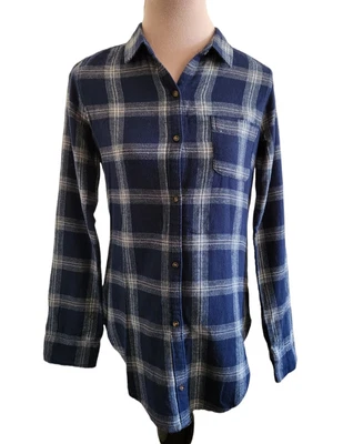 £6.99 • Buy Ladies ~ HOLLISTER ~ Checked Shirt ~ Blue/Silver ~ Size Small