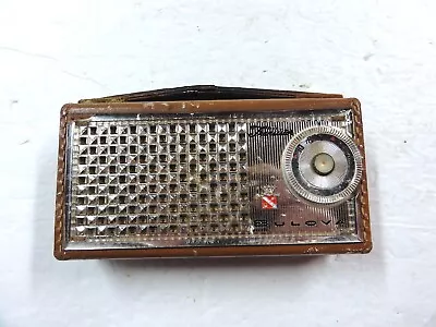 VINTAGE 1950s BULOVA CONTINENTAL ALL TRANSISTOR RADIO AS IS FOR PARTS REPAIR • $4.99