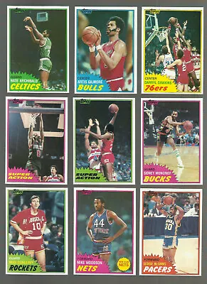 1981-82 Topps Basketball Near Set 101 DIFFERENT CARDS WITH SOME STARS VENDING ! • $29.95