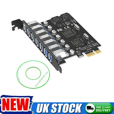 £15.99 • Buy PCI-E To USB Adapter Board USB 3.0 High Data Transmission Speed Expansion Board