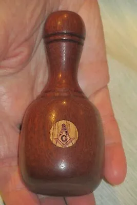 £19.99 • Buy Masonic Palm Pocket Wooden Gavel Maul In Mahogany All Degree Symbols Done 