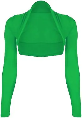 Ladies Long Sleeve Shrug Womens Bolero Cardigan Top • £7.99