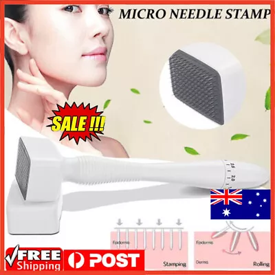 DRS Adjustable 140Pins Stamp Microneedle Derma Roller Anti-Aging Therapy 0~3MM. • $14.98