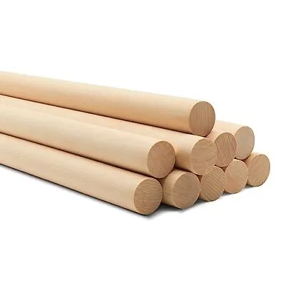 Dowel Rods Wood Sticks Wooden Dowel Rods - 1 X 36 Inch Unfinished Hardwood St... • $36.39