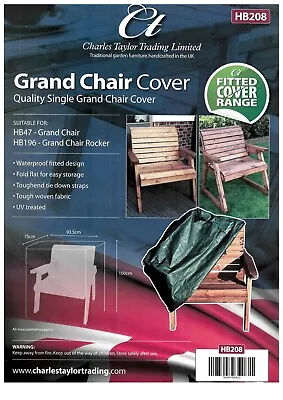 Charles Taylor Wooden Garden Furniture Fitted Grand Chair Cover • £24.95
