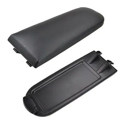 Black Leather Center Console Armrest Cover Lid Latch For VW Golf Jetta Bora MK4. • $12.87