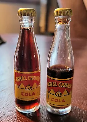 Vintage 3  RC Royal Crown Cola Miniature Glass Bottles Lot Of 2 • $25