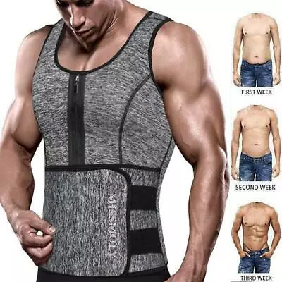 $24.99 • Buy Sauna Suit Sweat Vest Tank Tops Neoprene Thermo Shirt Body Shaper Waist Trainer