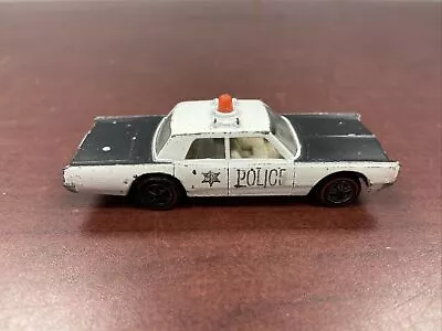 Vintage Hot Wheels Police Car 1968 Mattel Cruiser Redline Black White Diecast • $44.95