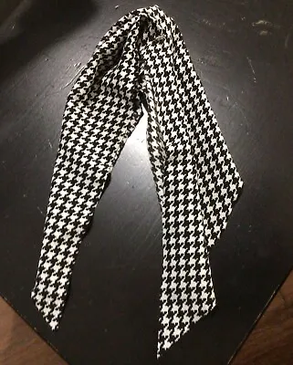 Dacee Black And White Houndstooth  Pony Ribbon • $12.99