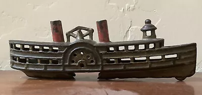 C. 1910's-20's A.C. Williams Cast Iron  Steamboat  Still Bank • $65