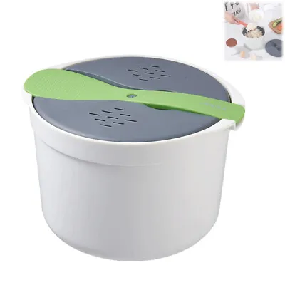 New Microwave Rice Cooker 2L Food-Grade PP High Temperature Resistant • £13.20