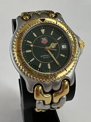 Tag Heuer Professional 200m Two-tone Steel Green Dial 40mm Watch WG1126 • $1200