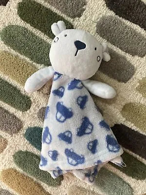 Jainco Blue Teddy Bear Comforter Blankie Soft Toy Soother Doudou Cars Print • £13