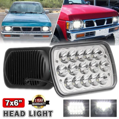 $26.21 • Buy 5x7 7x6inch Chrome LED Headlight Hi/Lo Beam For Nissan Pickup Hardbody D21 Truck