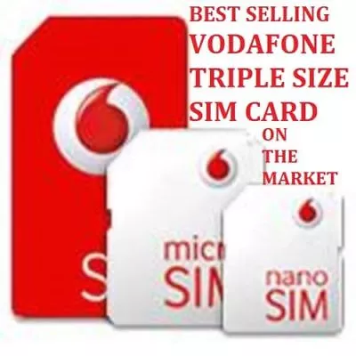 £0.99 • Buy UK Vodafone Sim Pay As You Go Fit All Voda Phone Inc Iphone - Samsung Galaxy New