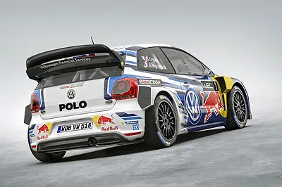 2015 VOLKSWAGEN POLO WRC RALLY RACE CAR POSTER PRINT 24x36 9MIL PAPER • $39.95