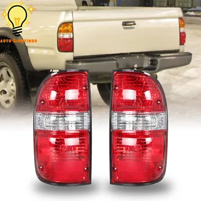 For Toyota Tacoma  2001 02 03 04 Red Smoked Left&Right Tail Lights Brake Lamps • $46.32