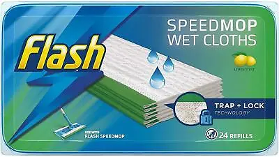 £11.99 • Buy Flash Speedmop Wet Cloths Refills Lemon -Speed Mop Refill Simple Hygiene 24 Pack