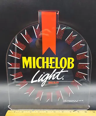 1989 MICHELOB LIGHT  Plexiglass Acrylic Beer Sign (Ready For Clock) • $22