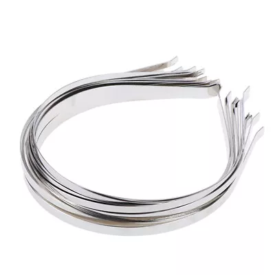 5Pcs Silver Headband DIY Metal Blank Hairband Hair Hoops Crafts Girls Headw URUK • £5.02