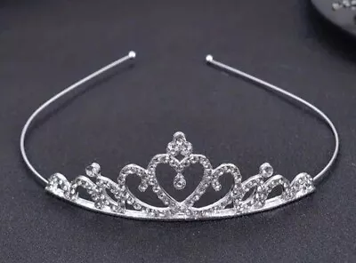 Elegant Sparkly Crystal Adult Tiara Crown Wedding Prom Queen Or Bride Wear BNIP • £6.99