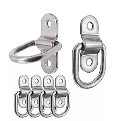 6X D-Ring Tie Down Anchor 1/4'' Stainless Steel Cargo Tie Down Rings Car Trai... • $19.91
