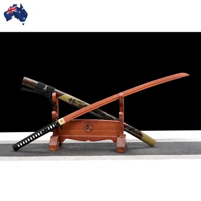 Australia Wooden Katana Handmade Redwood Blade Xunlian Unsharpened Samurai Sword • $299