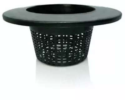 6 In. Wide Lip Bucket Basket - Round Plant Container With Mesh Bottom - HG6RDBK • $9.49