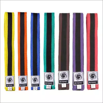 Bytomic Black Stripe Belt Karate Judo Rank Colour Belt • £6.95