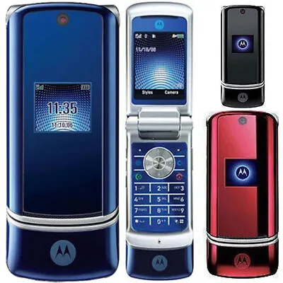 Motorola KRZR K1 Flip Cell Mobile Phone Bluetooth GSM Unlocked  1 Year Warranty • $35