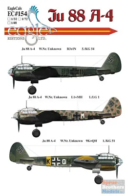 ECL32154 1:32 Eagle Editions Ju 88A-4 • $23.14