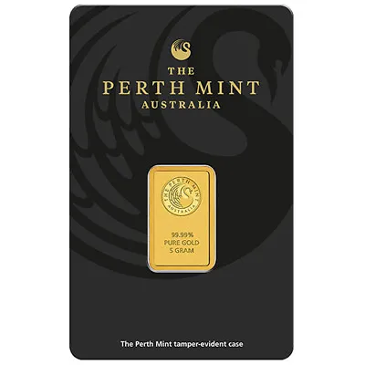 5 Gram Perth Mint Gold Bar (New W/ Assay) • $414.90