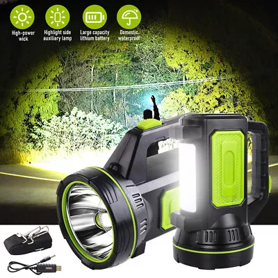 200000LM Super Bright LED Torch Floodlight Spotlight USB Hunting Searchlight • $16.99