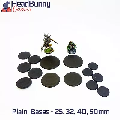 Set Of Round Plain Bases Wargames Miniature Bases 25mm 32mm 40mm 50mm 60mm • £1.26