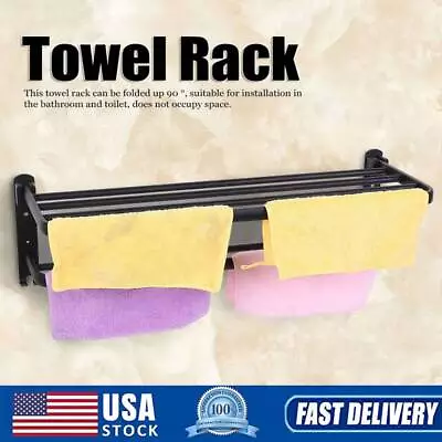 Towel Shelf Wall Mounted Towel Rack Folding Towel Rack Towel Rack Towel Hanger • $26.99