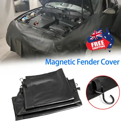 AU STOCK 3 X Magnetic Fender Cover Car SUV Mechanics Work Mat Protector Leather • $31.34
