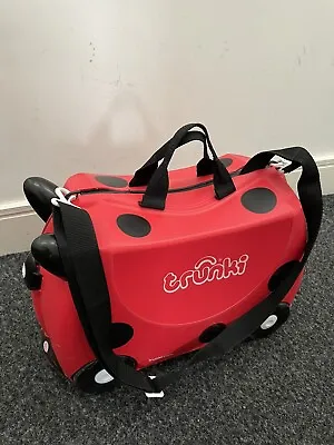 Trunki Ladybug Red Ride-on Hand Luggage Kids Suitcase • £13