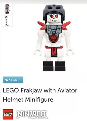 LEGO Ninjago Frakjaw Skeleton Minifigure With Aviator Helmet & Armor • $16.95