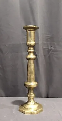Vintage 13.5  MEXICAN HECHO EN MEX Solid Brass Altar Candlestick - HEAVY!! • $9.50