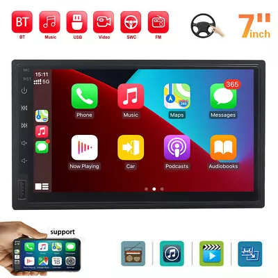 7  Double 2 DIN Car Stereo Radio Head Unit BT FM AM With Camera GPS Navigation • $189.99