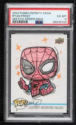 2023 Funko Pop Marvel Infinity Saga Spider-Man Sketch 1/1 Ryan Frost PSA 6 • $95