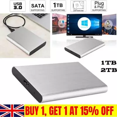 2.5 External Hard Drive Disk USB 3.0 Portable PC Laptop PS4 PS3 XBOX TV 1/2TB • $10.09