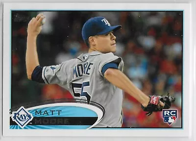 2012 Topps #129 Matt Moore RC Tampa Bay Rays Gray Jersey • $1.99