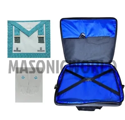 Masonic Regalia Soft Case Bag Masonic Worshipful Master Apron Lambskin Brand New • £39.50