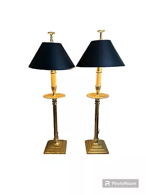 Pair Of Chapman Brass Candlestick Lamps 1987 Very Good Condtion • $750